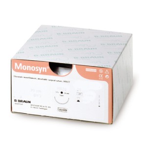 MONOSYN  szew C0022217; rozm. 0 ; igła DS24 mm -3/8 koła dł. 70 cm ; fiolet op. 36 saszetek  