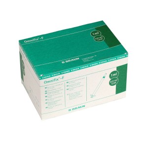  Strzykawka dwuczęściowa Tuberkulinowa  INJEKT F 1 ml  ref 9166017V a 100 szt bez igły 