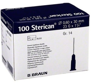 STERICAN igła 23 G 0,60x30 mm ref 4657640 a 100 szt 