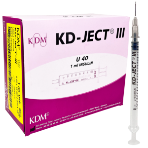 Strzykawka insulinowa KD JECT III 27 G 0,4 x 13 mm 1 ml U 40 ref 831779  a 100 szt 