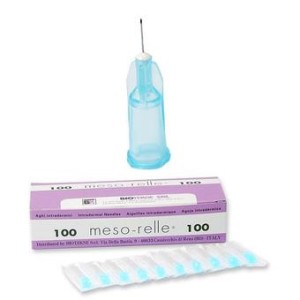MESO RELLE EXTRAFINE  igła 31 G 0,26 x 6 mm a 100 szt - mezoterapia  - OUTLET 