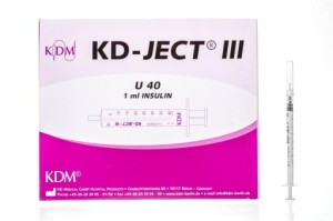 Strzykawka insulinowa KD JECT III 27 G 0,33 x 12 mm 1 ml U 40 ref 831762  a 100 szt  